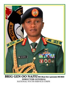National Youth Service Corps, NYSC Director General, Brigadier General Olakunle Oluseye Nafiu