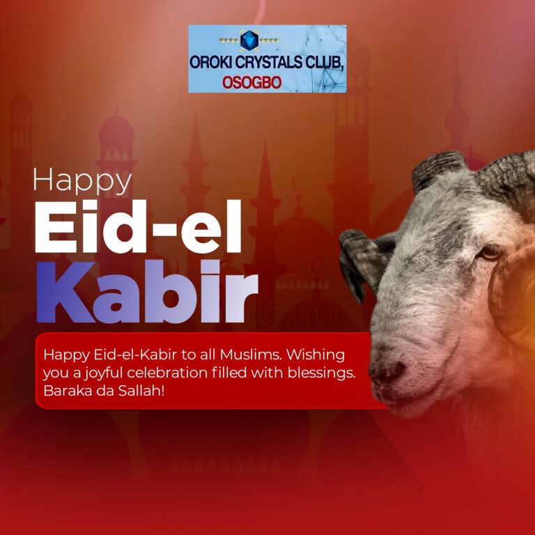 Oroki Crystals Club Felicitates with Muslim Faithful on the Occasion of Eid-ul-Adha