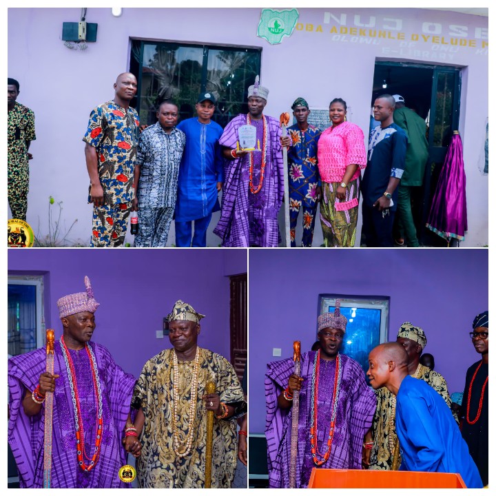 [PHOTOS] Osun Monarchs Rally Support for NUJ’s E-Library Project with Donations of Air-Conditioners, Computers