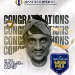 Offa Descendants Union Congratulates Hammed Omuiyadun On His Induction Into NIQS
