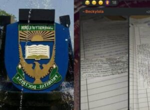 Exam Malpractice: 200-Level UNILORIN Student Exposes Himself By Mistake