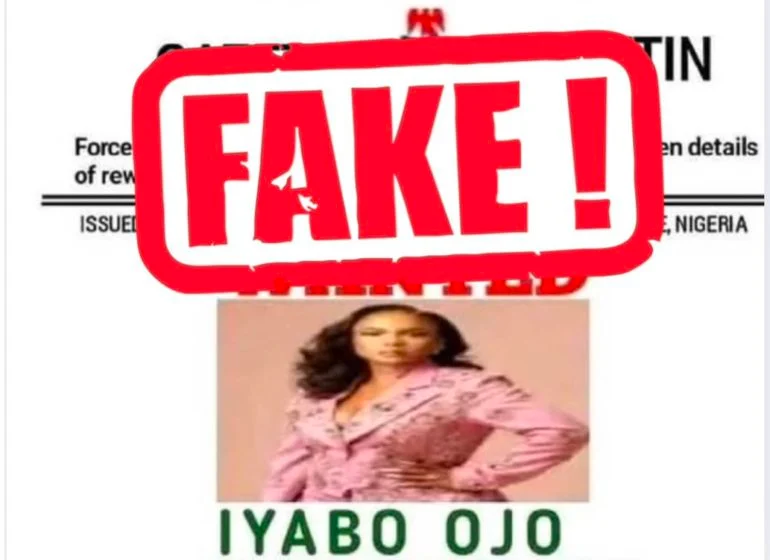 Police Deny Declaring Iyabo Ojo Wanted
