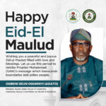 Ogbeni Seun Ogunniyi Adato Felicitates Muslims On Eid-el-Maulud The Honourable Member representing Ojomu Balogun Constituency in the Kwara State House of Assembly, Ogbeni Seun Ogunniyi, has extended felicitations to the Muslim Ummah on the commemoration of this year’s Eid-el-Maulud, which marks the birth of Prophet Muhammad (SAW). Ogunniyi, who also serves as Chairman of the House Committee on Health and Nutrition, described the celebration as a reminder of the Prophet’s exemplary life of love, sacrifice, and tolerance. He urged Muslims and adherents of other faiths to embrace the virtues of unity and peaceful coexistence as demonstrated by Prophet Muhammad (SAW). He said that Nigeria’s progress depends largely on the commitment of its citizens to these values. The lawmaker further called for fervent prayers for peace, prosperity, and progress in Ojomu Balogun Constituency, Offa, Kwara State, and the nation at large.