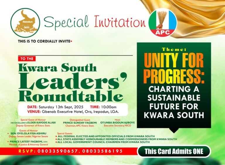 Otunba Ajiboye Convenes Kwara South APC Stakeholders’ Roundtable in Oro