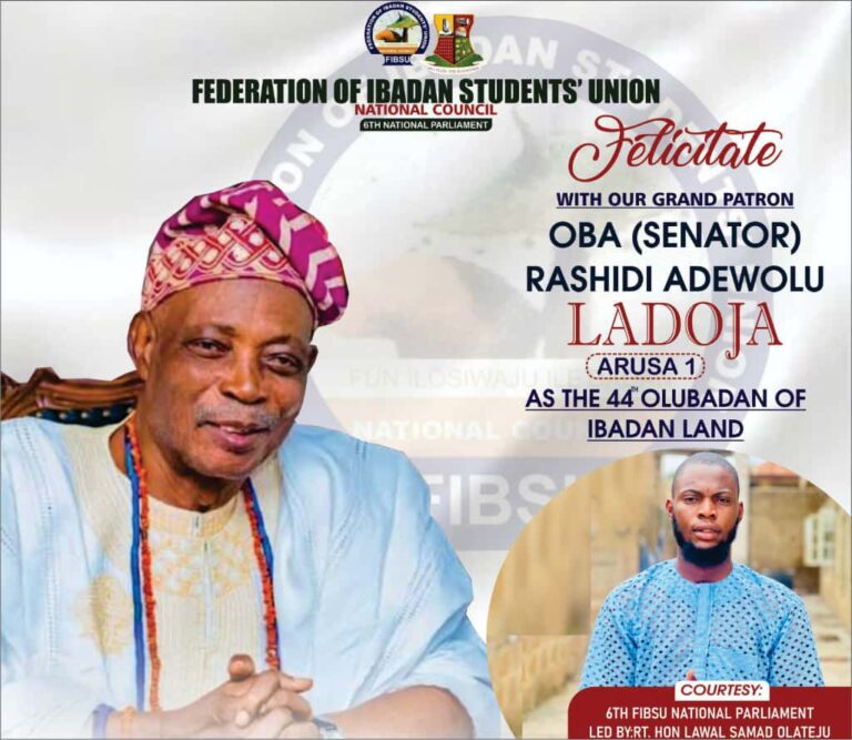FIBSU Parliament Celebrates Ladoja, Reaffirms Loyalty to Olubadan Throne