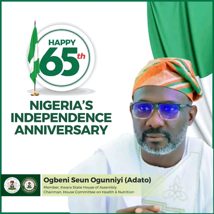 Hon Seun Ogunniyi Adato Urges Renewed Patriotism, Unity at 65th Independence Anniversary
