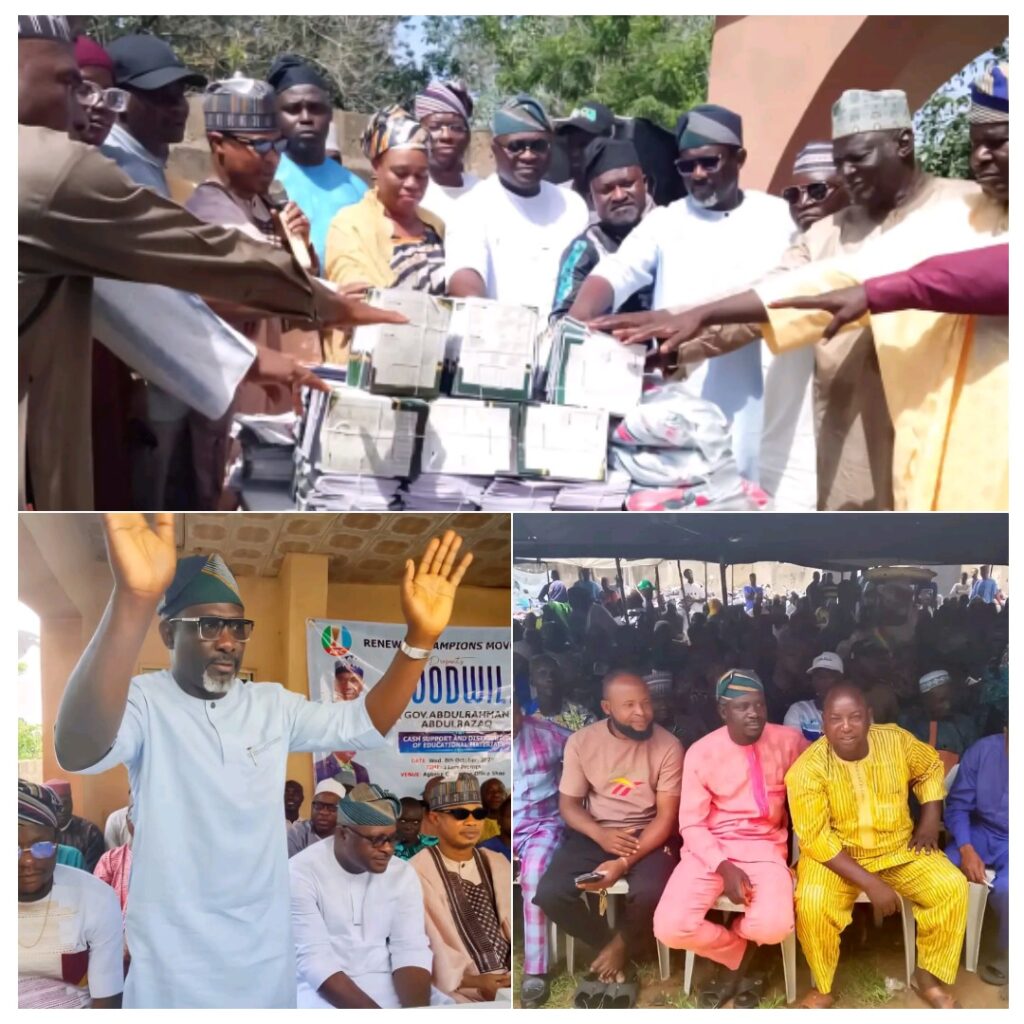 KWHA Speaker, Rt Hon Danladi Hails Renewal Champions Movement for Supporting Moro Residents