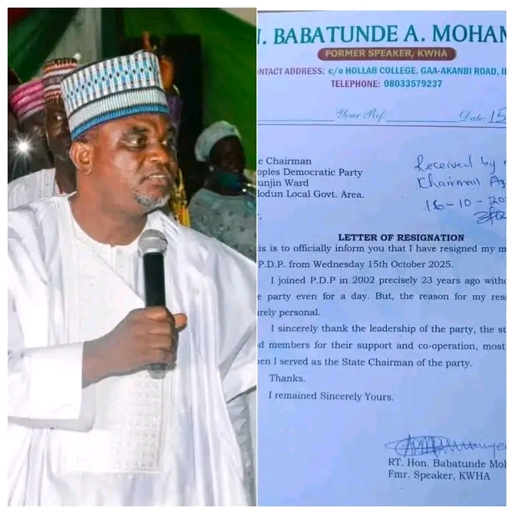 Immediate Former Kwara PDP Chairman Babatunde Mohammed Dumps Party, Joins ADC