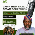 Hon. BJ Sponsors ‘Catch Them Young’ Debate On Okin 105.7 FM A House of Assembly Aspirant for Eesa/Shawo/Igbodun Constituency in Offa Local Government Area of Kwara State, Hon. Abdulrauf Bolaji Dauda, popularly known as Hon. BJ, has announced his sponsorship of the Catch Them Young Debate Competition. The sponsorship covers logistics, studio sessions, refreshments, and prizes, and more. The Competition is an educational radio programme aimed at promoting learning and intellectual engagement among secondary school students. The debate, which will air live on Okin 105.7 FM, Offa, is scheduled to run every Saturday from October 11 to October 25, 2025, between 12:00 p.m. and 1:00 p.m. Organised by Adeyemo Halimat Toyosi, the three-week competition will feature students from schools across the constituency, providing a platform for young people to express themselves, think critically, and engage in meaningful discussions on societal issues. Speaking about his decision to support the initiative, Hon. BJ said his motivation stemmed from a desire to give back to society and to promote education as a tool for personal and community transformation. “The future of any community lies in its young people. By encouraging debate, we’re not just promoting public speaking; we’re teaching students to think, reason, and lead. This is an investment in the leaders of tomorrow,” he said. The programme will span three weeks, culminating in a grand finale where scholarships and educational prizes will be awarded to outstanding participants. Prizes to be awarded include scholarships for eight students, calculators, notebooks, and other learning materials for the top four contestants. Halimat Toyosi commended Hon. BJ for his swift response and generosity, describing his gesture as “a huge morale booster” for both the students and the organisers. “Hon. BJ’s support shows he truly values education. His intervention has made it possible for us to reach more schools and inspire more young minds. We’re excited about the impact this programme will have on the students,” she said. The Catch Them Young Debate is one of the few radio-based educational programmes in Kwara South designed to engage students in intellectual contests, fostering creativity, discipline, and a spirit of healthy competition.
