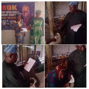 [PHOTOS] MOK Movement Disburses ₦300,000, Distributes Food Items to the Aged in Offa During Weekly Empowerment Programme