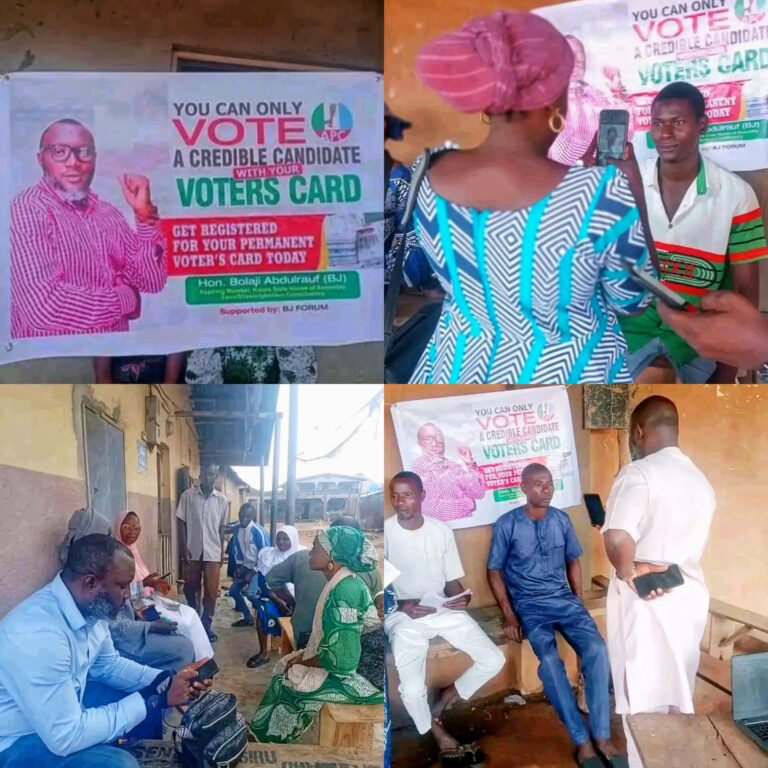 [PHOTOS] Kwara Assembly Aspirant, Hon. Bolaji Abdulrauf, Takes Voter Registration Awareness to Constituents in Offa