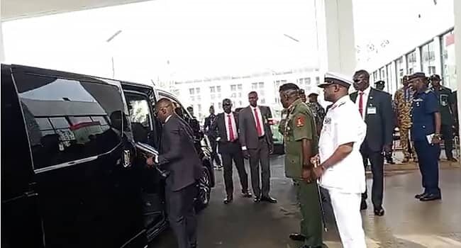 Newly Appointed Service Chiefs Arrive National Assembly for Senate Screening