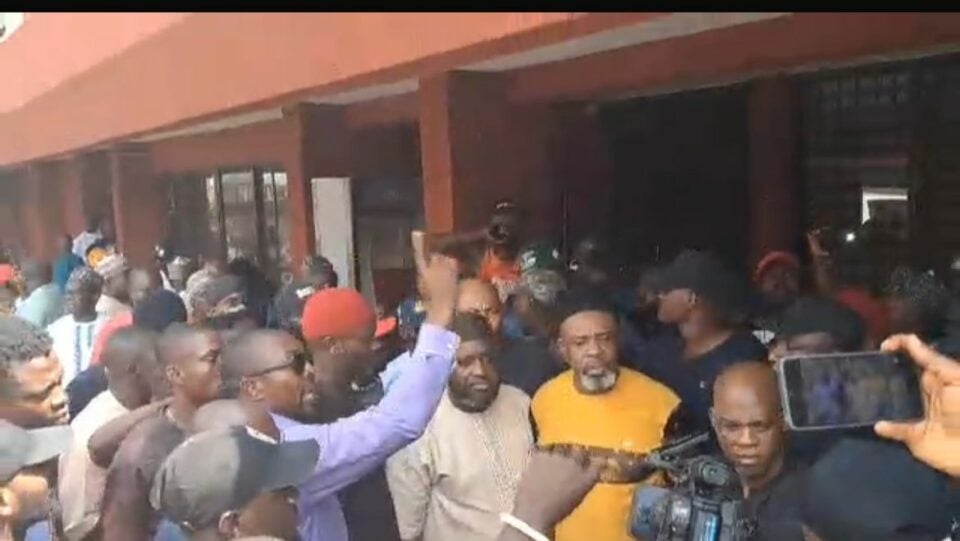 Protest Erupts at PDP Secretariat as Wike’s Loyalists Take Control