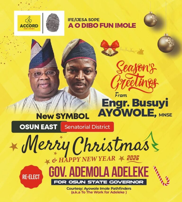 Osun 2026: Former AAC Governorship Aspirant, Engr Ayowole Busuyi Backs Governor Adeleke Days After Withdrawal From Party Osun 2026: Former AAC Governorship Aspirant, Engr Ayowole Busuyi Backs Governor Adeleke Days After Withdrawal From Party Ten days after withdrawing from the African Action Congress (AAC) governorship primary for the 2026 Osun election, a former aspirant of the party, Engr. Busuyi Ayowole, has declared support for Governor Ademola Adeleke. Ayowole, who announced his withdrawal from the AAC primary on December 13, 2025, citing unresolved internal crises and administrative lapses within the party, made his new political position public via a post on his Facebook page on Monday, December 22. In the post, the engineer openly aligned himself with the incumbent Governor and expresses confidence in Adeleke’s leadership and political future. “I stand with Gov. Adeleke. May Imole succeed! We’re taking charge of Ife/Ijesa. Merry Christmas and Happy New Year,” Ayowole wrote. His declaration came days after he suspended his participation in all activities of the AAC in Osun State, accusing the party’s National Secretariat of failing to address what he described as fundamental administrative and constitutional issues. The AAC has yet to officially respond to Ayowole’s withdrawal and subsequent endorsement of a governor from a rival political party.