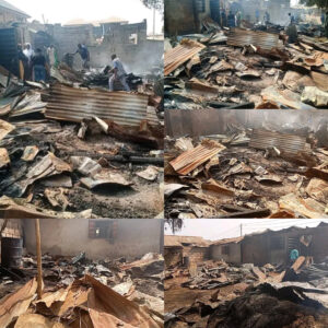 [PHOTOS] Fire Guts Owode Market In Offa