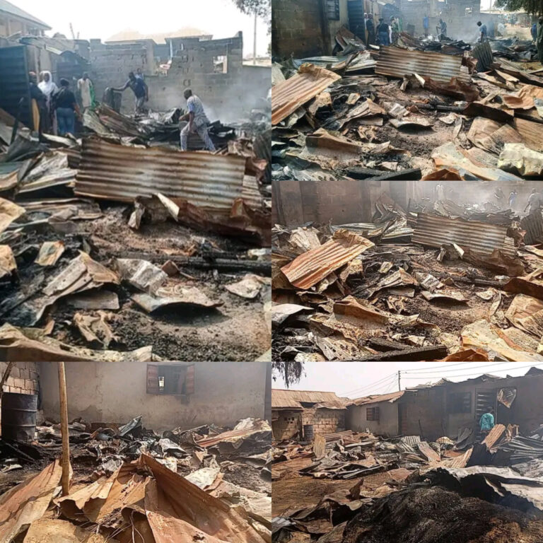 [PHOTOS] Fire Guts Owode Market In Offa