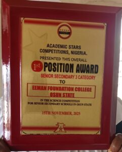 Eeman Foundation College Emerges Overall Winner At Osun Science Competition